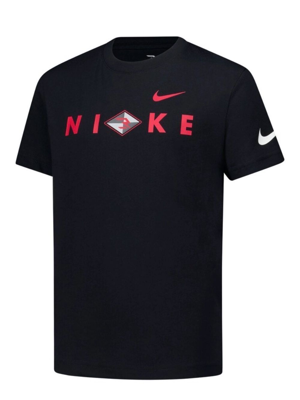 Nike3 by Russell Wilson Black Short-Sleeve Tee with Red Logo
